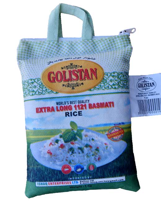 Golistan Extra Long 1121 Basmati Rice bag